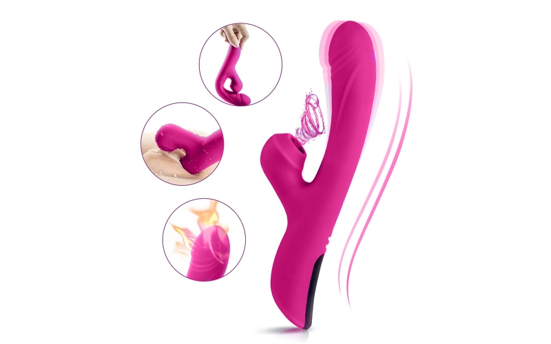 Vibrator for Women,  Vaginal Clitoral Stimulator Silicone Vibrating with 9 Powerful Vibrations, Adult Rose Sex Toys for Couples & Women Purple