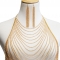 Sexy Body Chain 14k Gold Filled Chain Bra Gold Body Jewelry for Women and Girls