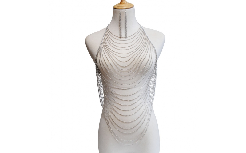 Sexy Body Chain 14k Gold Filled Chain Bra Gold Body Jewelry for Women and Girls